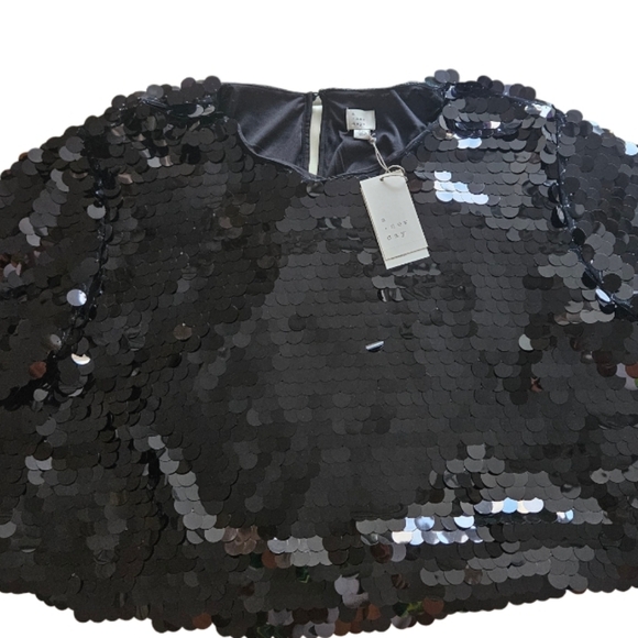 NWT a new day  Palilette Sequins Cropped Top - Picture 3 of 12